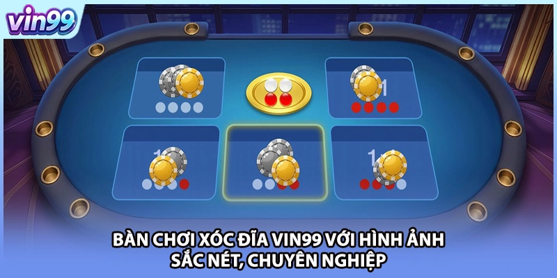 Bàn chơi Xóc đĩa VIN99 với hình ảnh sắc nét, chuyên nghiệp