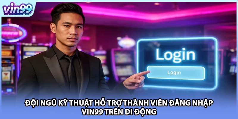 Đội ngũ kỹ thuật hỗ trợ thành viên đăng nhập VIN99 trên di động